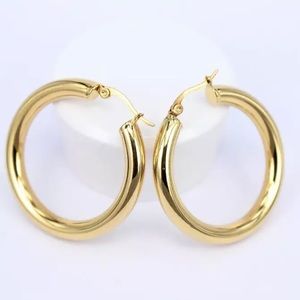18K Gold plated hoop earrings